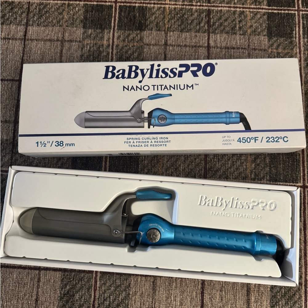 BaBylissPRO Nano Titanium Blue Curling Wand